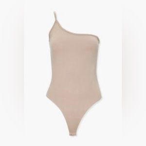 Beige/nude one shoulder cami bodysuit Forever21 never worn